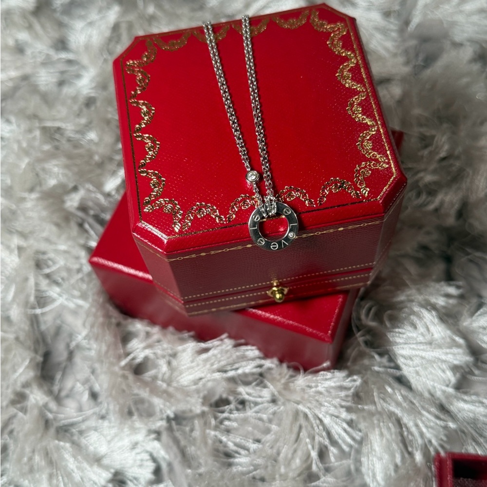 Cartier Love Necklace with 2 Diamonds